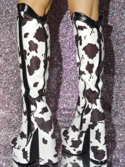 Bottes sexy à talon épais et plateforme pour femmes