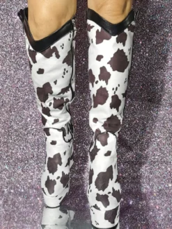 Bottes sexy à talon épais et plateforme pour femmes