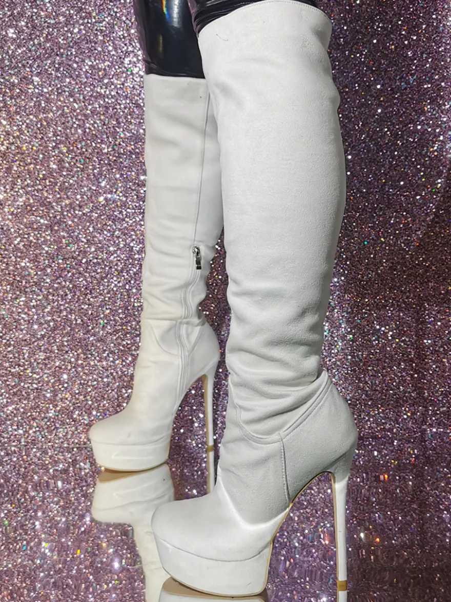 Bottes sexy à talons aiguilles chaussures femmes