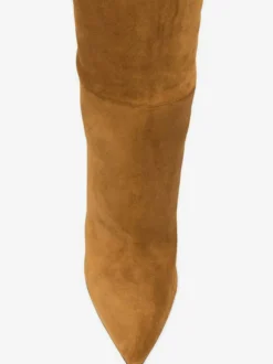 Bottes à Talons Hauts Femme en Cuir Synthétique avec Bout Rond Unicolore
