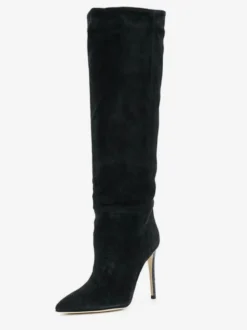 Bottes à Talons Hauts Femme en Cuir Synthétique avec Bout Rond Unicolore