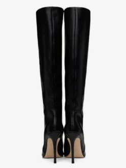 Bottes à Talons Hauts Femme en Cuir Synthétique avec Bout Rond Unicolore