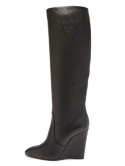 Bottes à Talons Hauts Femme en Cuir Synthétique avec Bout Rond Unicolore