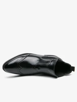 Bottines Chelsea à bout pointu et talon bas pour homme