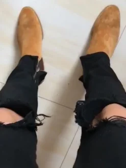 Bottines Chelsea en daim bottines à bout pointu et talon épais pour hommes