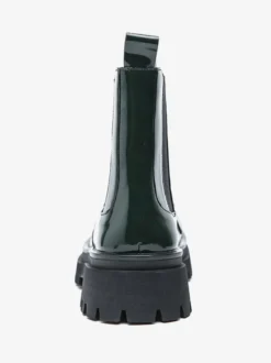 Bottines Chelsea pour hommes bout rond plateforme.