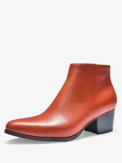 Bottines Chelsea pour hommes en cuir de vachette chic bottines courtes noires