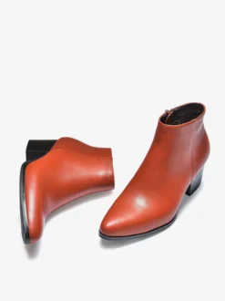 Bottines Chelsea pour hommes en cuir de vachette chic bottines courtes noires