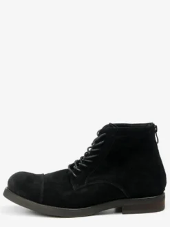 Bottines Chukka pour hommes en cuir suédé bout rond à lacets