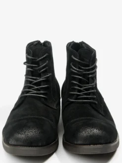 Bottines Chukka pour hommes en cuir suédé bout rond à lacets