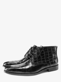 Bottines Chukka pour hommes en cuir véritable à lacets et bottines courtes