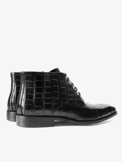 Bottines Chukka pour hommes en cuir véritable à lacets et bottines courtes