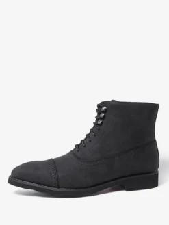 Bottines en daim à bout rond et lacets style décontracté