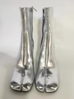 Bottines Femmes Bottes Noires À Talons Blocs Bout Fendu Chaussures