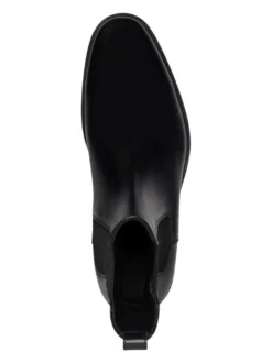 Bottines Homme avec Bout Rond en Cuir Synthétique Unicolore