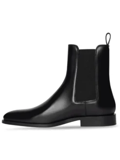 Bottines Homme avec Bout Rond en Cuir Synthétique Unicolore