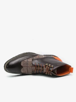 Bottines à lacets et bout rond pour hommes