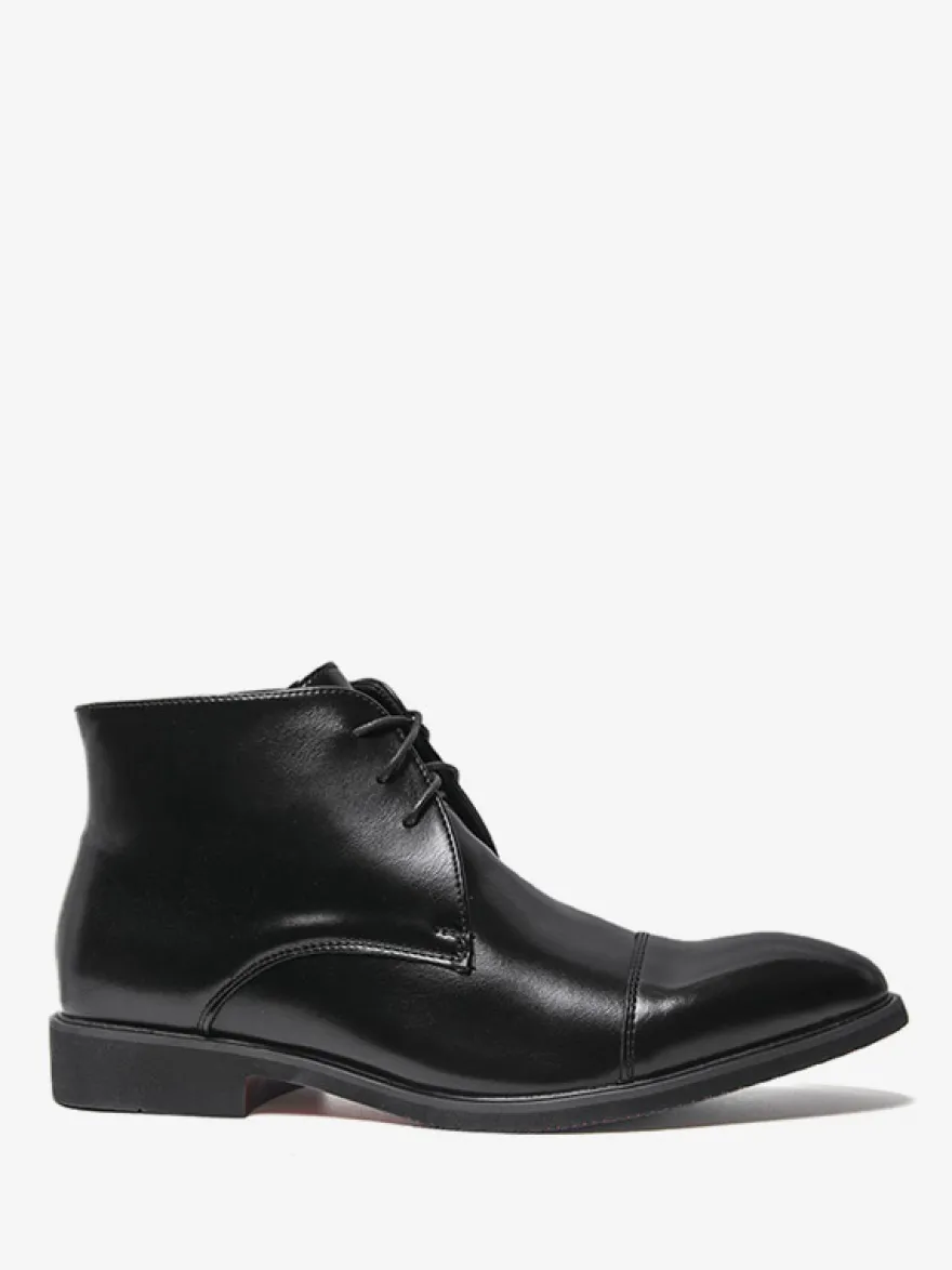 Bottines marron pour homme bout rond lacets style Chukka