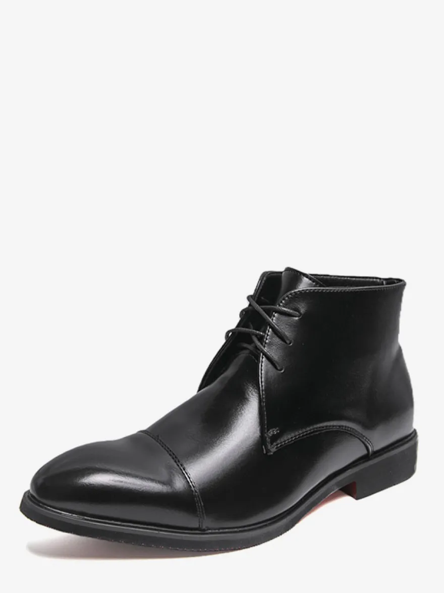 Bottines marron pour homme bout rond lacets style Chukka