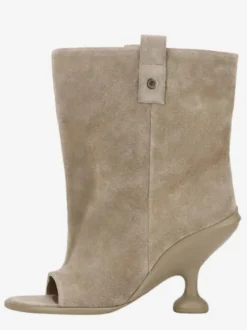 Bottines noires à bout ouvert et talons hauts pour femmes