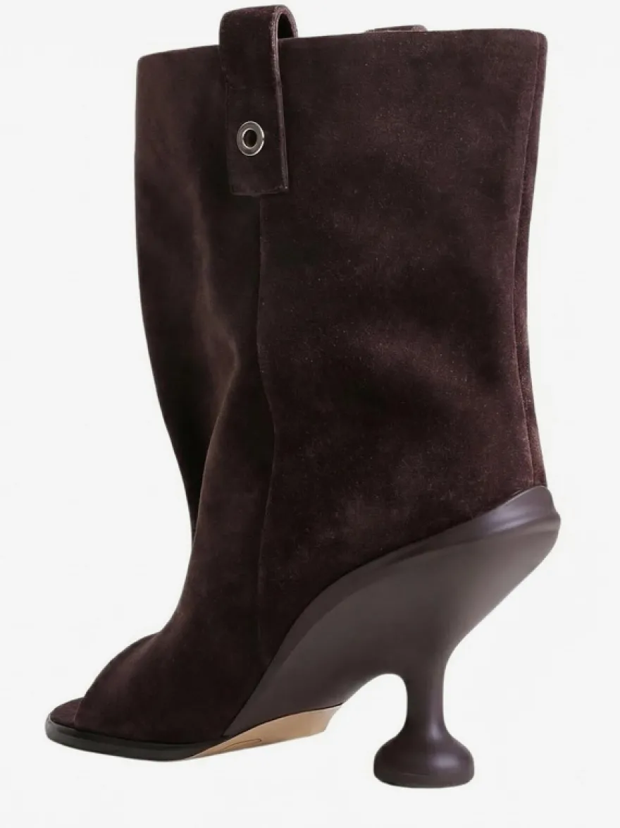 Bottines noires à bout ouvert et talons hauts pour femmes