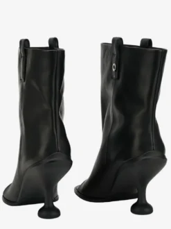 Bottines noires à bout ouvert et talons hauts pour femmes