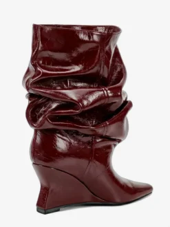 Bottines pour femmes à bout pointu et talon compensé