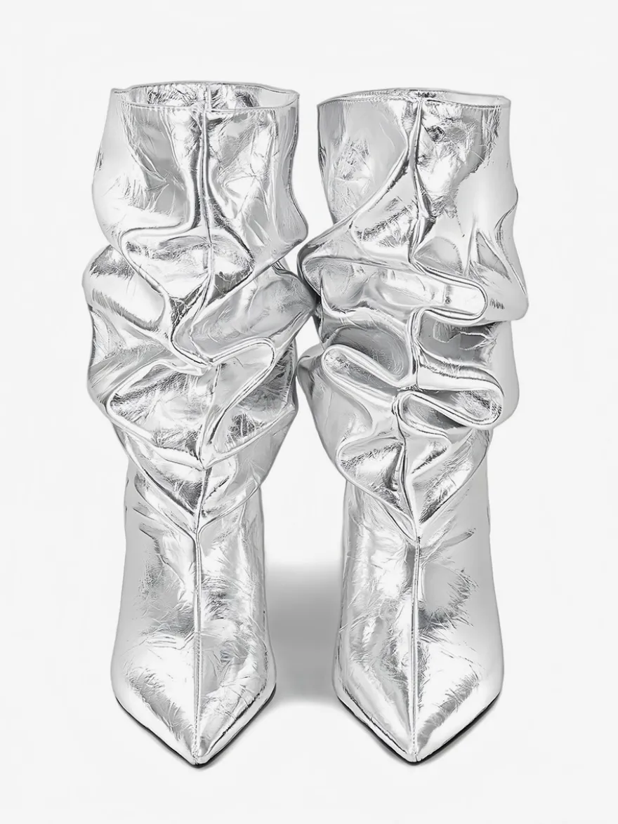 Bottines pour femmes à bout pointu et talon compensé