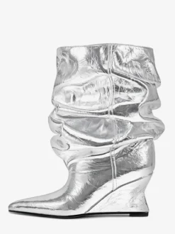 Bottines pour femmes à bout pointu et talon compensé