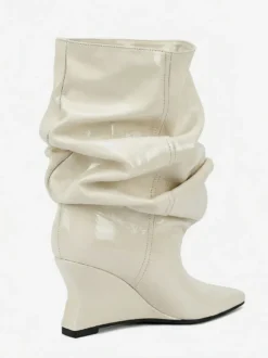 Bottines pour femmes à bout pointu et talon compensé