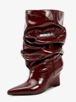 Bottines pour femmes à bout pointu et talon compensé