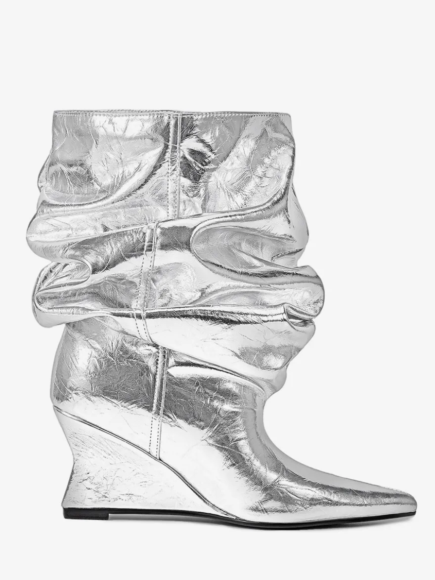 Bottines pour femmes à bout pointu et talon compensé