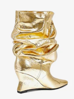Bottines pour femmes à bout pointu et talon compensé