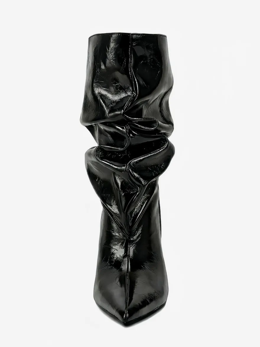 Bottines pour femmes à bout pointu et talon compensé