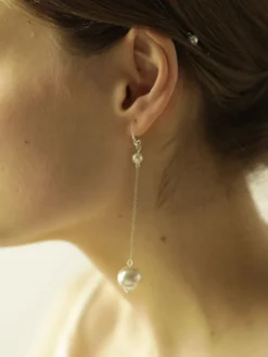 Boucles d'oreille perles bijoux de mariée