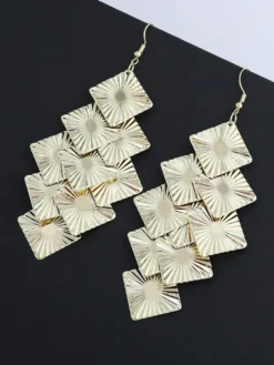 Boucles d'oreilles argentées pour adulte style western décontracté bijoux à motifs.