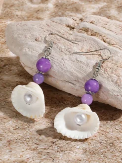 Boucles d'oreilles bohèmes en forme de coquillage pour femmes 2026