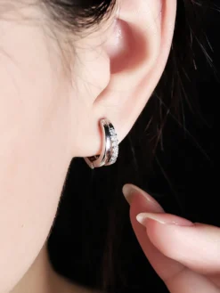 Boucles d'oreilles carrées en zircone pour femmes 2026