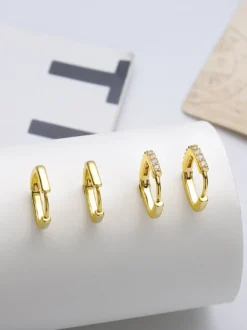 Boucles d'oreilles carrées en zircone pour femmes 2026