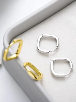 Boucles d'oreilles carrées en zircone pour femmes 2026