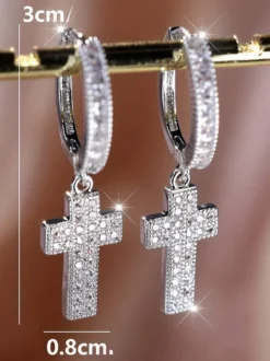 Boucles d'oreilles croix en or pour adulte style western décontracté bijou du quotidien