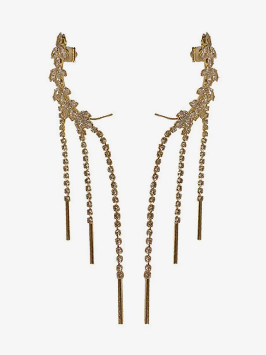 Boucles d'oreilles de mariage Strass Fille Strass Bijoux de mariée percés