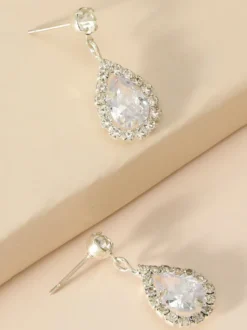 Boucles d'oreilles de mariage strass unisexe strass bijoux de mariage percé