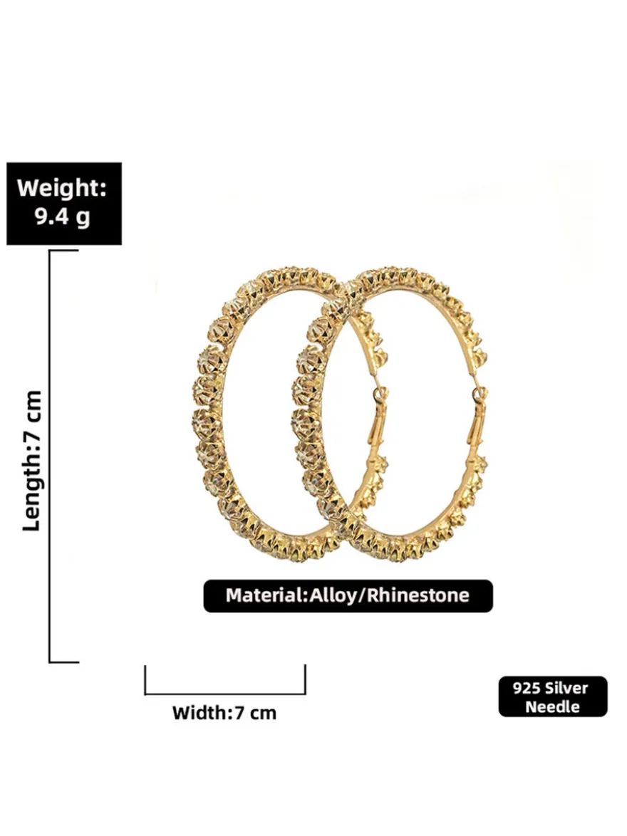 Boucles d'oreilles de mariée Diamant Fille Strass Bijoux de mariée percés