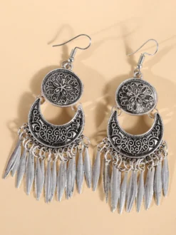 Boucles d'oreilles de mariée en métal avec perles d'imitation bijoux de mariée percés