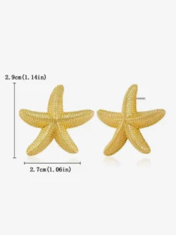 Boucles d'oreilles de plage en forme d'étoile de mer pour femmes 2026
