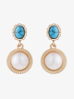 Boucles d'oreilles dorées pour adulte style européen décontracté au quotidien.