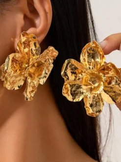 Boucles d'oreilles dorées pour adolescentes bijoux décontractés du quotidien