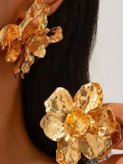 Boucles d'oreilles dorées pour adolescentes bijoux décontractés du quotidien