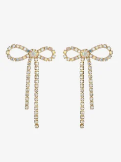 Boucles d'oreilles en strass avec nœud brillant pour femmes 2026